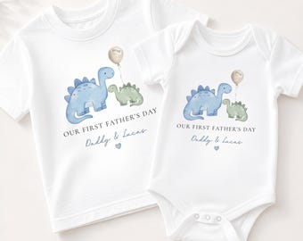 Personalised First Father’s Day Babygrow, 1st Father’s Day Gift, Our First Father's Day Together, Fathers Day Baby Vest, Daddy Gift Idea