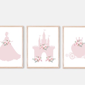 Set of 3 Princess Prints, Nursery Decor, Nursery Prints, Girls Bedroom ...