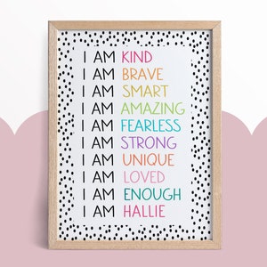 Kids Affirmations,Girl Bedroom Prints,Playroom Prints,Kids Bedroom Decor,Girls Bedroom Prints,Girls Room Decor,Teenager Prints,Pink,