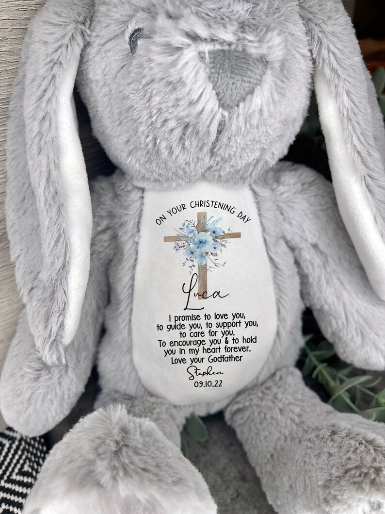 Personalised Christening Gift, Christening Gift, Goddaughter Gifts, Girls Christening Gifts, Christening Teddy,Boys Christening,Godson Gifts zdjęcie 3