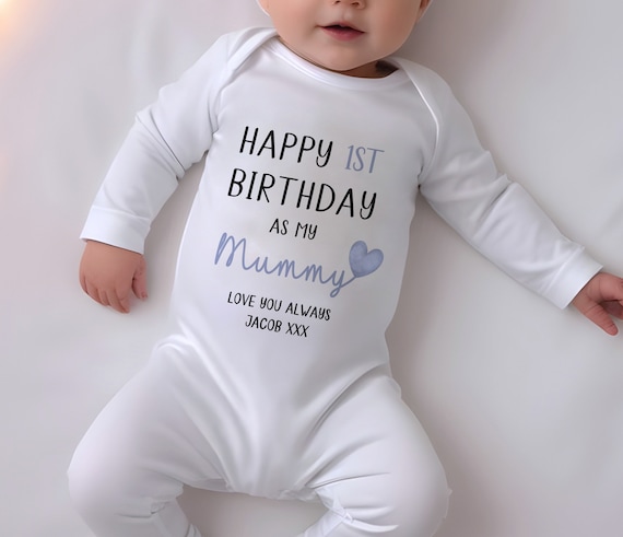 Happy 1st Birthday as My Mummy,baby Boy Birthday Outfit,first