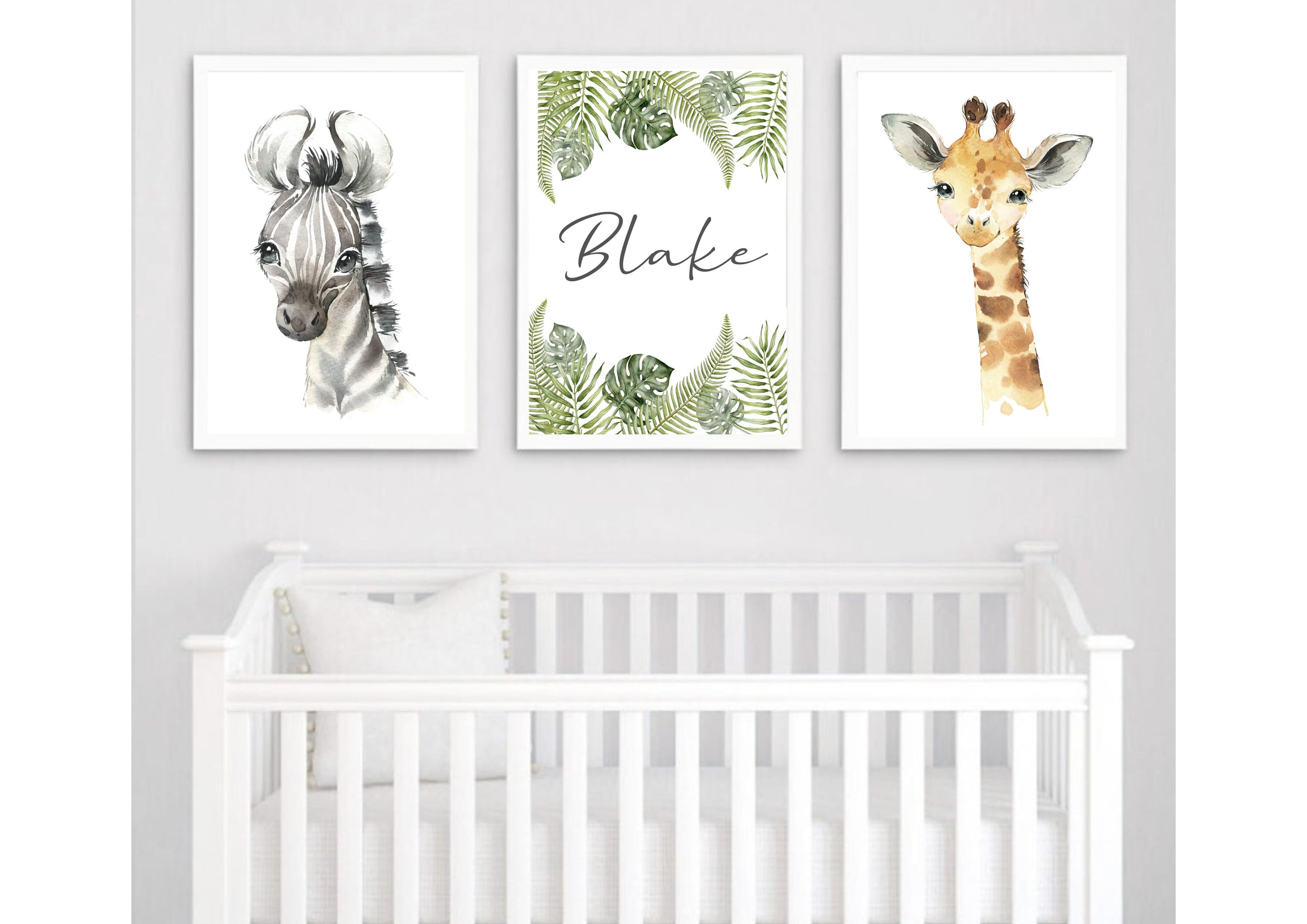 Safari Nursery, Nursery Prints, Nursery Decor, Girls Nursery Decor, S…