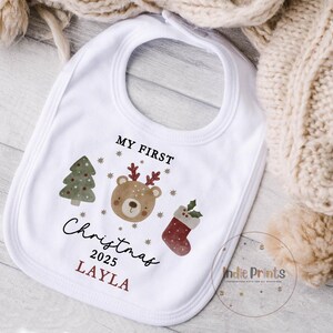 Baby's First Christmas Gift, First Christmas Present, Keepsake Christmas Soft Toy, Personalised Baby's 1st Christmas Reindeer Toy, Newborn image 5