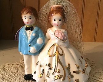 Bride and groom, Josef bride and groom, Dakin for Josef, figurine, wedding figurine