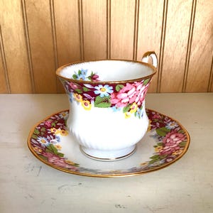 Queens bone china, cup and saucer, Queen’s cup and saucer, bone China, made in England, Queen’s