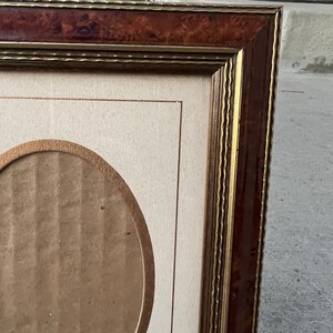 Wood Look 5x7 Picture Frame With Oval Paper Mat - Etsy