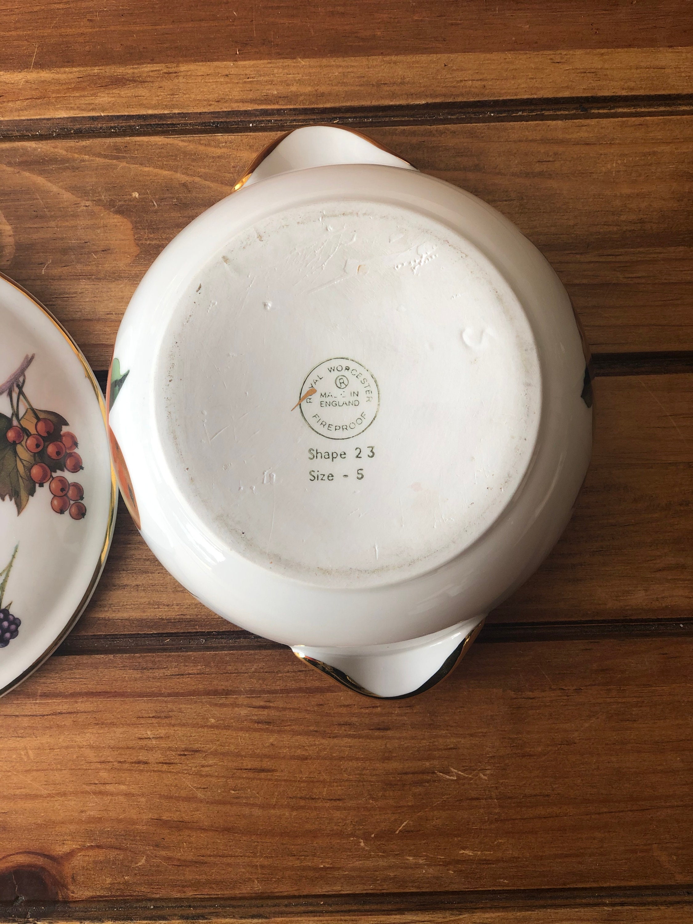 Royal Worcester Evesham Gold Dish with Lid Etsy