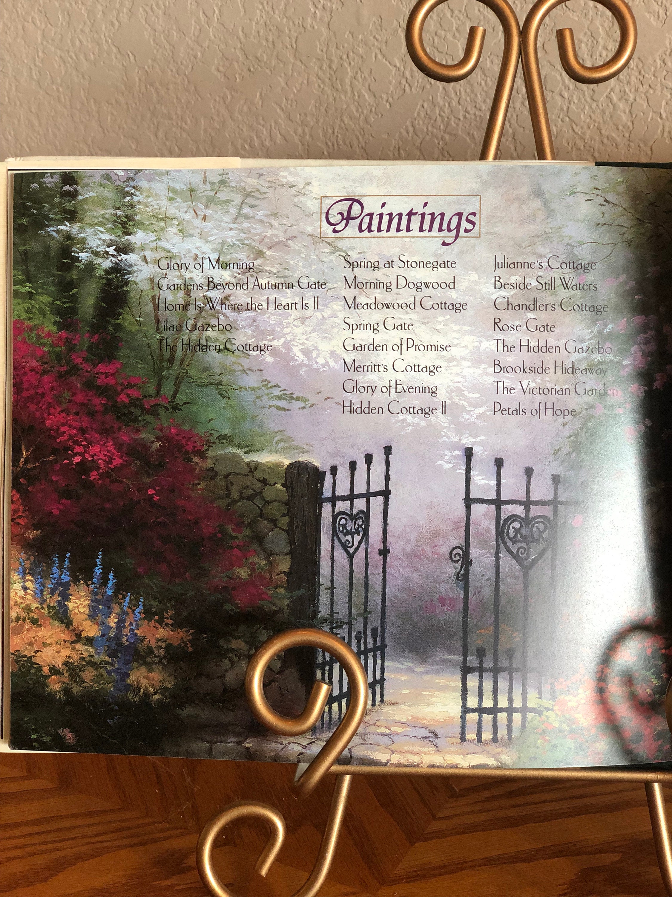 Thomas Kinkade Beyond the Garden Gate Painting and Poem Book Etsy UK