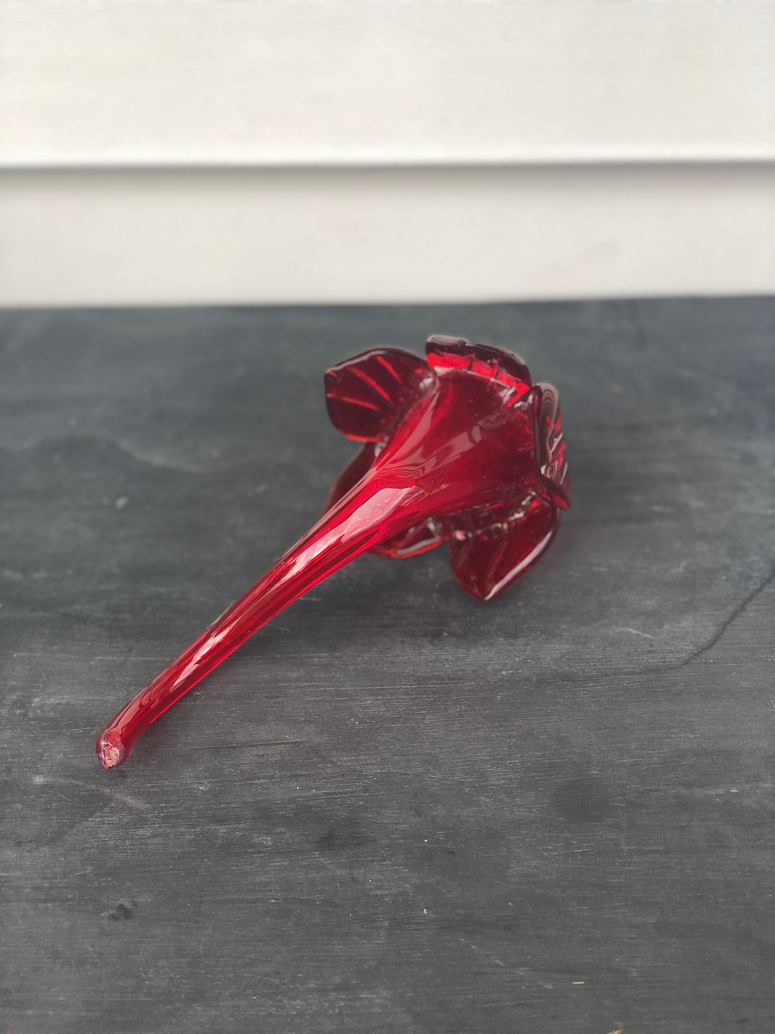 PATIKIL Perles De Verre De Fleurs De Trompette, 100 Pcs Breloque En Forme De Fleur Dégradée Pour La Fabrication De Bijoux, De Bracelets, De Boucles D' Oreilles, De Colliers, Herbe Verte