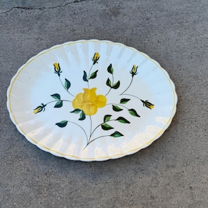 Ceramic Yellow Flower Serving Platter