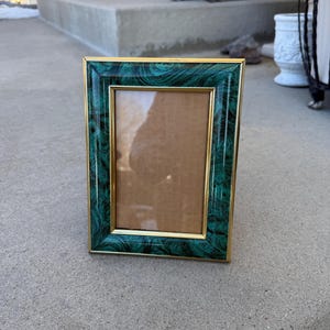 Green and Gold Marble Look 4x6 Picture Frame