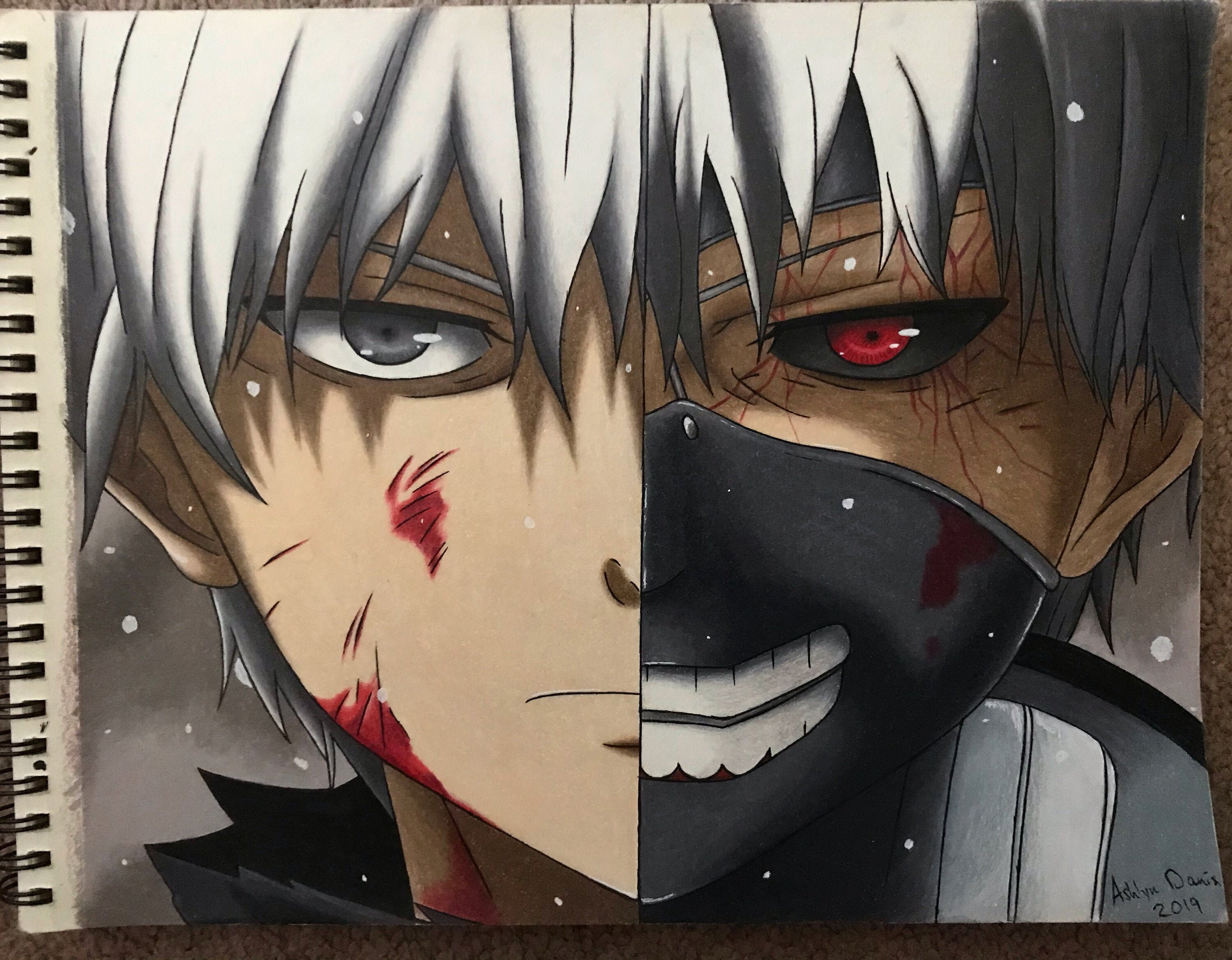 Tokyo Ghoul Anime Drawing - Etsy Canada Tokyo Ghoul Anime Drawing - Etsy Canada