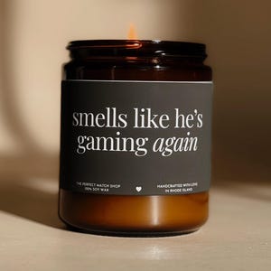 Funny Gamer Gift – Video Game Boyfriend Candle – Nerdy Gift for Gamers – Gamer Room Decor - Mancave candle - Gifts for him - Candles for him