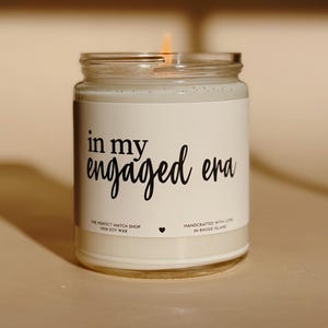 In my engaged era Engagement gift best friend engagement candle Congrats on engagement gift Bachelorette Gift Bridal shower Gift Bride gift