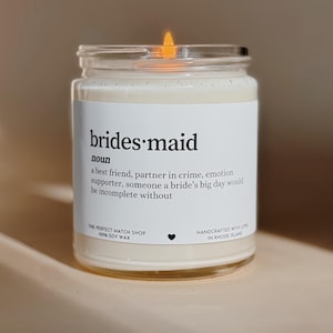Bridesmaid definiton candle Bridesmaid Gift Bridesmaid Box bridesmaid proposal Bridal Party Gifts bridesmaid ask Wedding planning