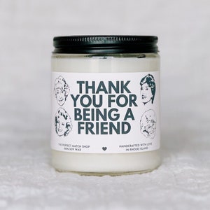Thank you for being a Friend Stay Golden funny candle for her best friend birthday best friend gifts gifts for her besties gift