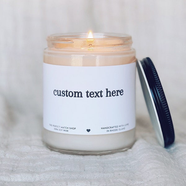 Custom candle, Blank label candle, Soy candle, Create your own candle label, creative candle, custom text gifts personalized gifts NEW