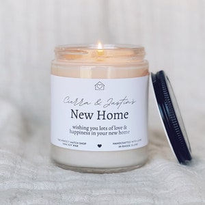 Custom New Home House Warming Gift Happy New Home Congrats On New Home Homeowner New Homeowner Candle Soy Candle