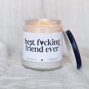 Best fucking friend ever candle best friend birthday gift besties for life best friend long distance gift