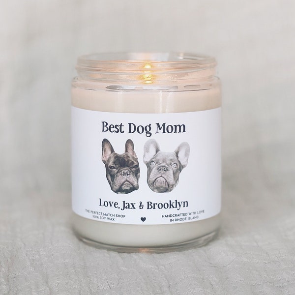 Custom Dog Face Candle For Dog Mom Dog Dad Dog Lover candle Dog Memorial Gift