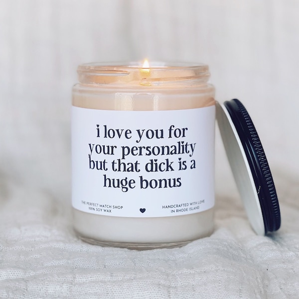 I love you for personality, gift for him, boyfriend gifts, gifts for men, gift for husband, funny gifts for him, Valentines day gifts