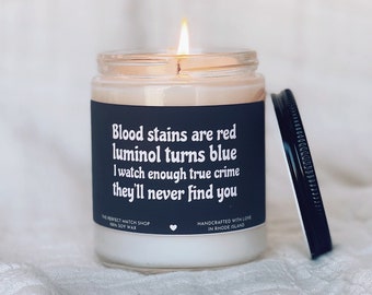 True crime candle, crime junkies, true crime and chill, true crime obsessed, true crime fan, gifts for true crime fans