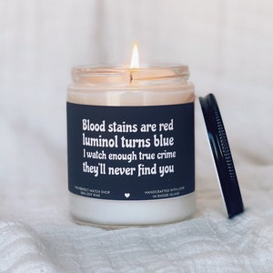 True crime candle, crime junkies, true crime and chill, true crime obsessed, true crime fan, gifts for true crime fans