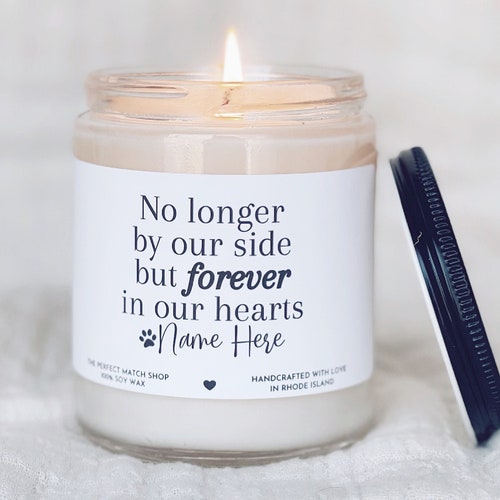 Personalized Pet Memorial Candle Pet Sympathy Dog Loss Cat Etsy