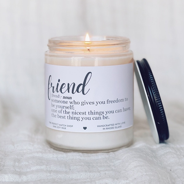 Friend definition candle best friend birthday best friend gifts gifts for her besties gift best friends Coworker gifts Friend Gifts