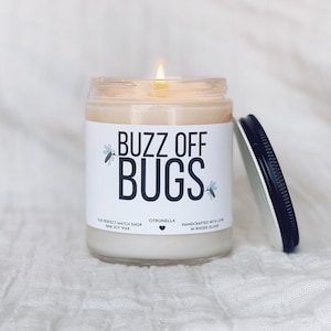 Citronella Candle | Outside Candle | Buzz off bugs candle | Keep bugs away | Outdoors candle | Candle for outside | Deck candle