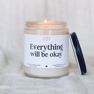 Everything will be fucking okay Candle Stress Relief Candle This shall pass Funny candles Gifts for her Gifts for him Birthday image 1