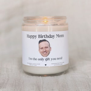 Custom Face Candle For Mom For Dad Birthday gifts Put your face on a candle Gift Custom gifts Personalized gifts