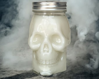 Skull candle Halloween decor Halloween candle Unique gifts Unique candles Spooky decor Gifts for her Skull gifts Skull Decorations Reusable