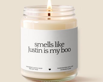 Custom boo candle, Halloween candle, fall candle decor, Halloween decor, boo, fall scented candles, gifts for her, gifts for him