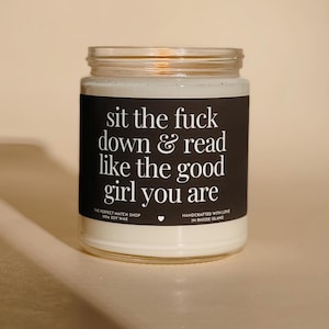 Smells like she&#39;s reading again candle Smut lover Smut reader Avid reader gifts funny book candle Spicy Fairytales Book lover gifts