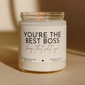Gifts for Boss You&#39;re the best boss candle Boss christmas gift gift for your boss Boss&#39;s day gifts funny boss gift Manager gifts
