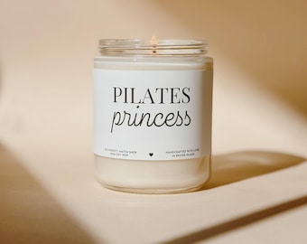 Pilates princess Pilates candle Pilates Instructor gift Pilates teacher candle Pilates lover gift Pilates studio decor