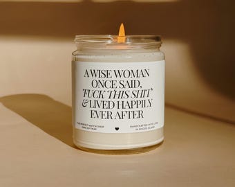 Regalos para la mejor amiga Regalo para una amiga divorciada Regalos divertidos para ella Vela para la mejor amiga Regalo de cumpleaños para la mejor amiga Regalos para compañeros de trabajo Una mujer sabia
