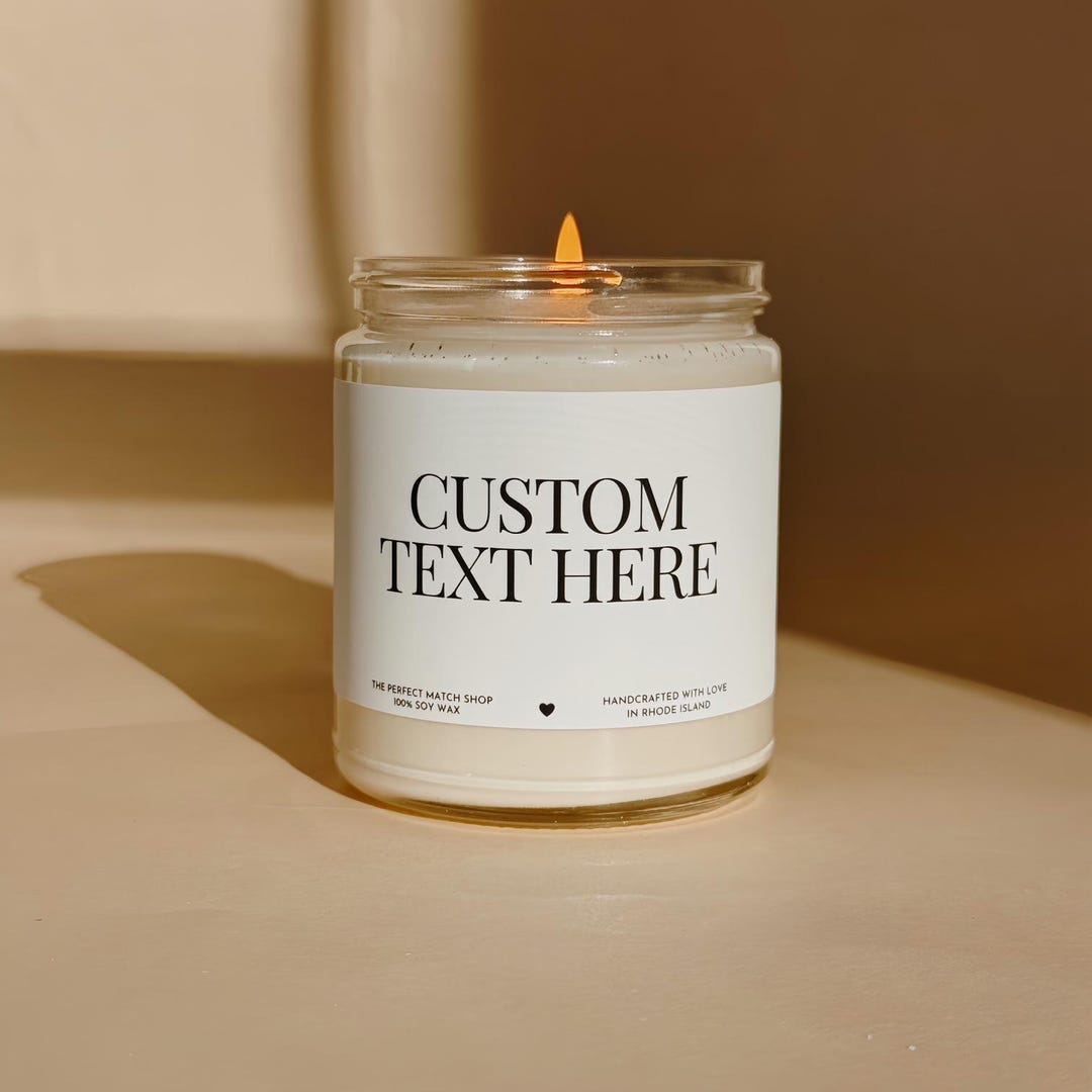 Custom Candle, Blank Label Candle, Soy Candle, Create Your Own Candle ...