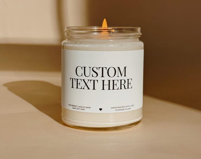Custom candle, Blank label candle, Soy candle, Create your own candle label, creative candle, custom text gifts personalized gifts NEW