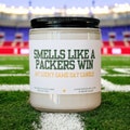 Smells like a Packers win Nfl Candle Football Gift Football Sunday Gift for him Game Day decor Green Bay Packers