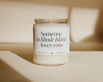 Custom Long distance Gift Long distance candle Custom state gift Relocating gift for friends