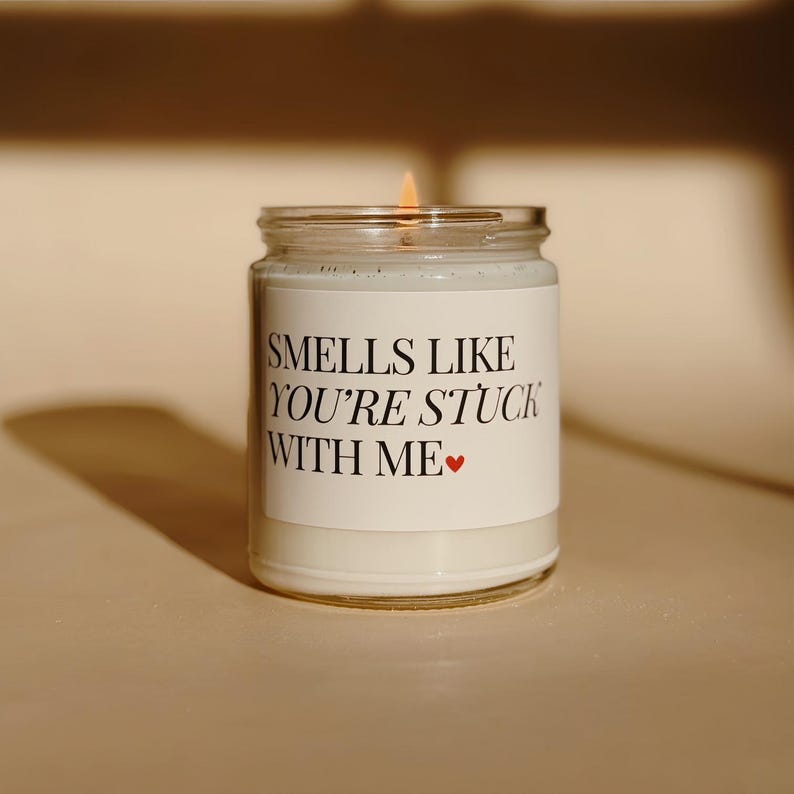 Getting married gift Smells like you're stuck with me Gift for him boyfriend gifts gifts for wife gift for girlfriend gift for husband image 1