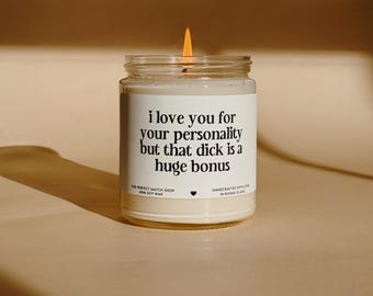 I love you for personality, gift for him, boyfriend gifts, gifts for men, gift for husband, funny gifts for him, Valentines day gifts