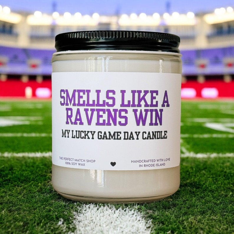 Luktar som en Ravens-vinst NFL-ljus Fotbollspresent Fotbollssöndagspresent till honom Matchdagsdekor Baltimore Ravens bild 1