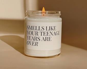 A adolescência acabou Presente de aniversário Presente de 20º aniversário Presentes de aniversário engraçados Vela de aniversário marcante Presentes para ela Presente para menina adolescente