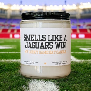 Smells like a Jaguars win Nfl Candle Football Gift Football Sunday Gift for him Game Day decor Jacksonville  Jaguars