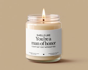 Vela para o padrinho de casamento, Presente para o padrinho de casamento, Caixa para a madrinha de casamento, Pedido de casamento para o padrinho de casamento, Cheira a padrinho de casamento, Presentes para o cortejo nupcial