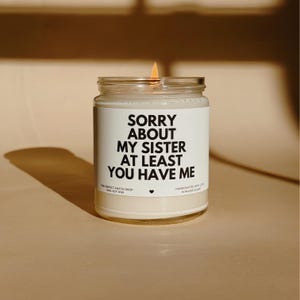 Cadeaux pour maman Désolé pour ma soeur Bougies drôles Cadeaux drôles de fête des mères Cadeau drôle de fête des pères Cadeaux pour papa Bougie maman Frère et sœur préférée