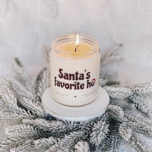 Santa's Favourite Ho Kerze, Weihnachtskerze, Weihnachtskerze, lustige Weihnachtsgeschenke, Schwesternschaft Geschenke, Wichteln, beste Freundin Geschenk